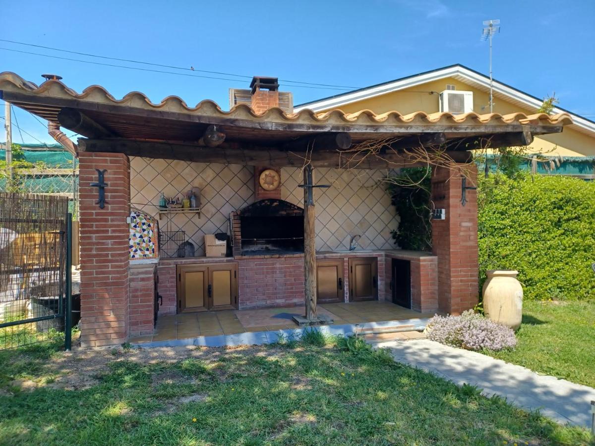 赫罗纳Piscina De Sal Barbacoa Wifi, Parking Gratis, 3 Min Pga Casa El Roble别墅 外观 照片