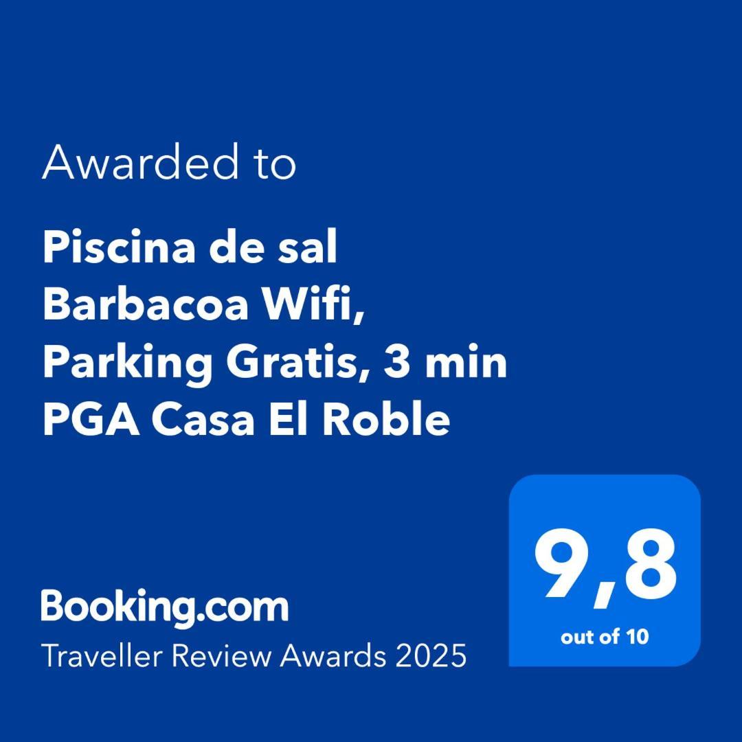 赫罗纳Piscina De Sal Barbacoa Wifi, Parking Gratis, 3 Min Pga Casa El Roble别墅 外观 照片